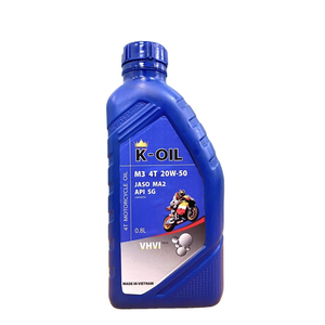 K-OIL 4ครั้ง M3เครื่องยนต์น้ำมัน JASO MA2 API SG 20W-40ที่มีคุณภาพสูงกึ่งสังเคราะห์มอเตอร์น้ำมันสำหรับ4จังหวะรถจักรยานยนต์จากเวียดนาม - Product Image 1