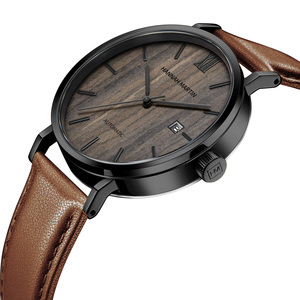 Reloj HANNAH MARTIN de Fábrica, Marca Privada, Correa de Cuero Vacuno, Resistente al Agua 10 Bar, Reloj de Lujo para Hombre, Mecánico Automático - Product Image 6