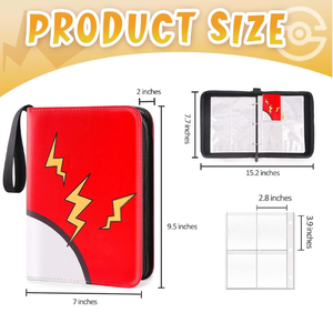 Fournisseur direct Vente en gros Classeur de cartes à collectionner à fermeture éclair à 4 poches pour cartes Pokémon - Product Image 2