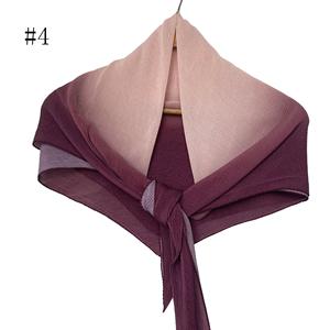 Nouveau style – Foulard carré plissé dégradé en polyester, multifonctionnel, pour femme, protection solaire <span class=keywords><strong>F753</strong></span> - Product Image 4