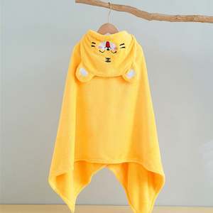 Toalla de Baño Cuadrada de Terciopelo de Coral para Niños y Recién Nacidos, de Secado Rápido, con Capucha, Diseño de Dibujos Animados, para Uso en Hoteles - Product Image 3