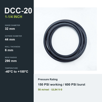 Manguera Flexible de Refrigerante YUTE DCC-20 EPDM de 1-1/4 Pulgadas de Diámetro Interior, 150 PSI, UL94 V-0, para Refrigeración Líquida de Servidores