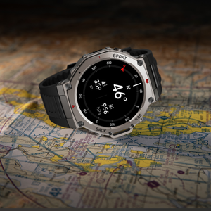 DM58  Faible MOQ 1.43'' Montre connectée GPS BT avec appels, écran AMOLED, 170+ modes sportifs, étanche <span class=keywords><strong>5</strong></span> <span class=keywords><strong>ATM</strong></span>, natation, montre connectée sportive, fréquence cardiaque. - Product Image 3
