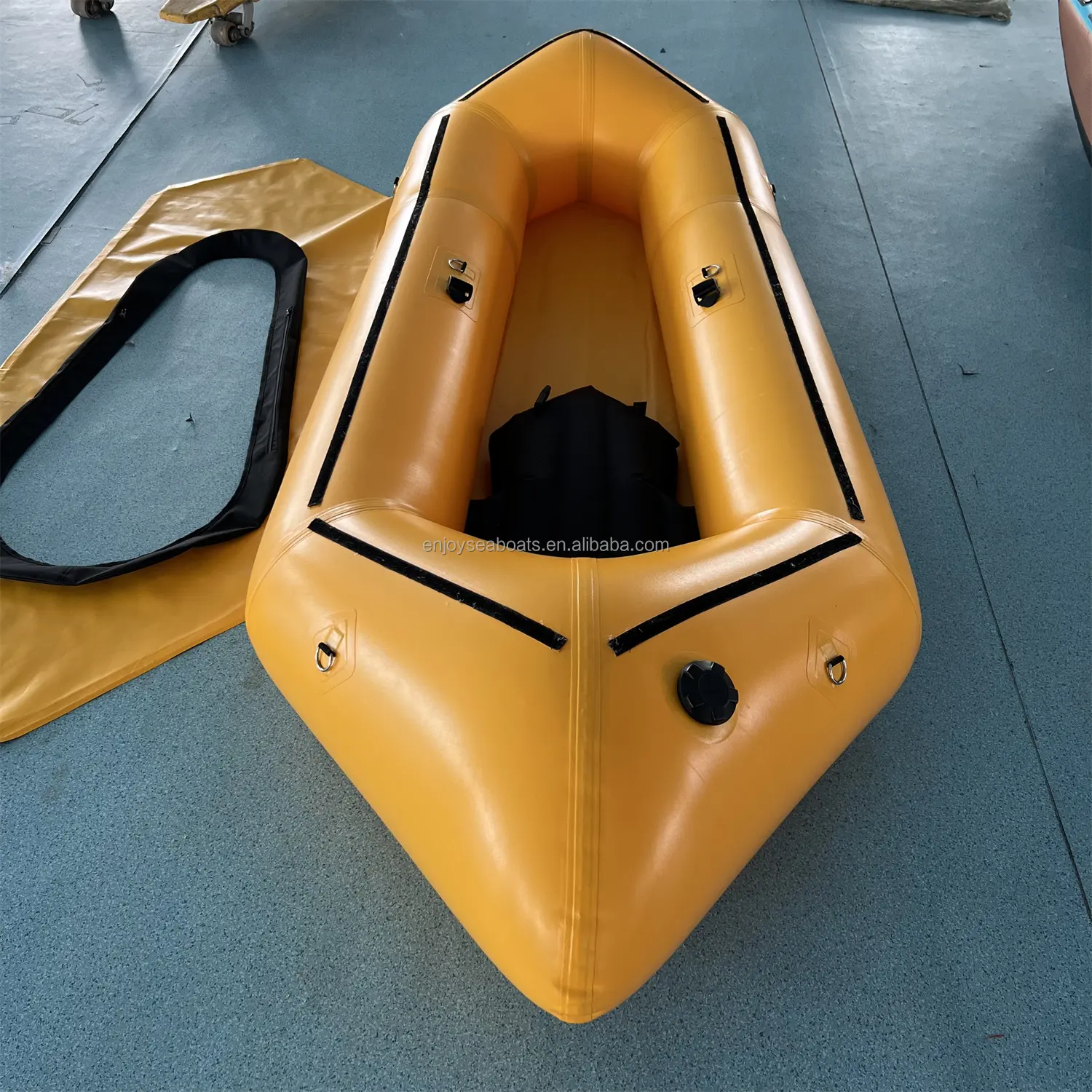 Aangepaste Opblaasbare Kajak 1 Persoon Drijvende Kayak Super Licht Tpu Pack Vlot