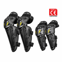 Coudières et genouillères de moto pour hommes, motocross, tout-terrain, VTT, certifiées CE, coque en PP, mousse haute densité