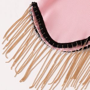Completo due pezzi da <span class=keywords><strong>ragazza</strong></span> casual: giacca a maniche corte con nappe e strass, e shorts in denim con fiocco - Product Image 5