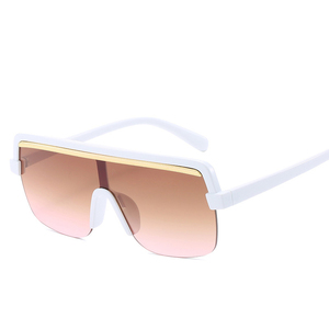 Une Pièce <span class=keywords><strong>Lunettes</strong></span> De Soleil Surdimensionnées Femme <span class=keywords><strong>Vintage</strong></span> Rétro Plat Mince Ombre <span class=keywords><strong>Lunettes</strong></span> de Soleil Carré Pilote Luxe - Product Image 5