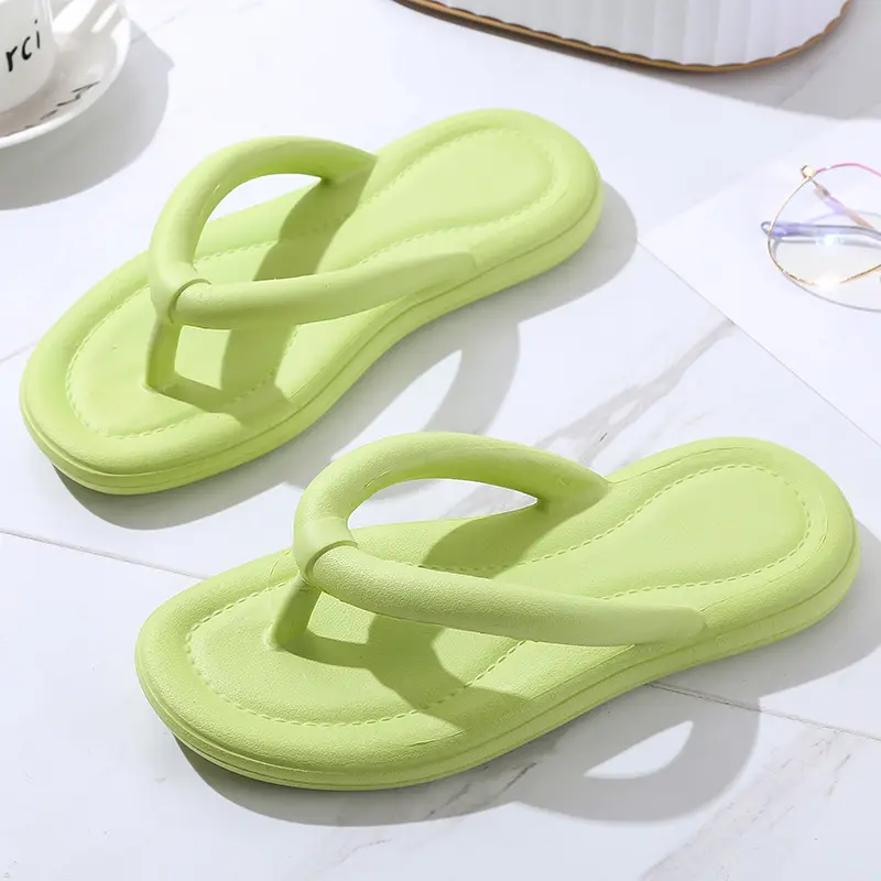 Summer rainbow candy solid colors light soft women's flip-flops slippers for beach