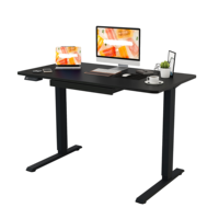 Bureau de direction, bureau debout, bureau électrique debout, table de bureau avec tiroirs, table d'ordinateur réglable en hauteur, rangement