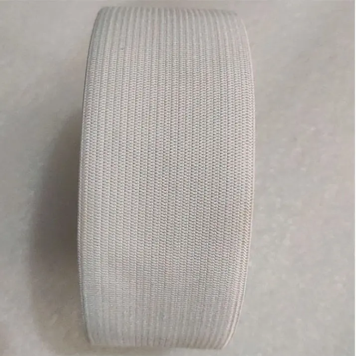 Banda elástica trenzada de punto suave para costura, accesorios de ropa, 1/1, 5, 2/2, 5, 3, 4 y 5cm de ancho, color blanco/negro