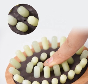 Masaje cuero cabelludo Jade Gua Sha peine desintoxicación Facial masajeador herramienta reafirmante piel Xiuyu Guasha piedra para todos - Product Image 5
