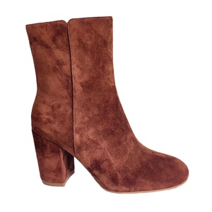 Stivaletti in Camoscio con Cerniere Laterali per <span class=keywords><strong>Donna</strong></span>, Scarpe <span class=keywords><strong>Donna</strong></span> Marroni, Stivaletti con Tacco Alto - Product Image 2