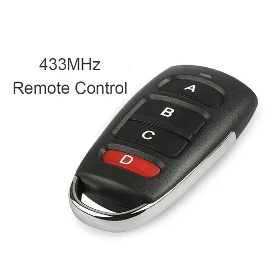 QIACHIP 4 boutons RF 433MHz 1527 Code d'apprentissage télécommande duplicateur porte Garage ouvre-porte KT16-1527-4