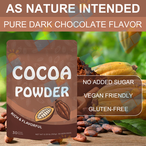 SUNI OEM ODM Marque privée Poudre de <span class=keywords><strong>cacao</strong></span> biologique <span class=keywords><strong>non</strong></span> sucrée Sans sucre Halal Vegan Jus de <span class=keywords><strong>cacao</strong></span> en poudre Bande pour boisson - Product Image 2