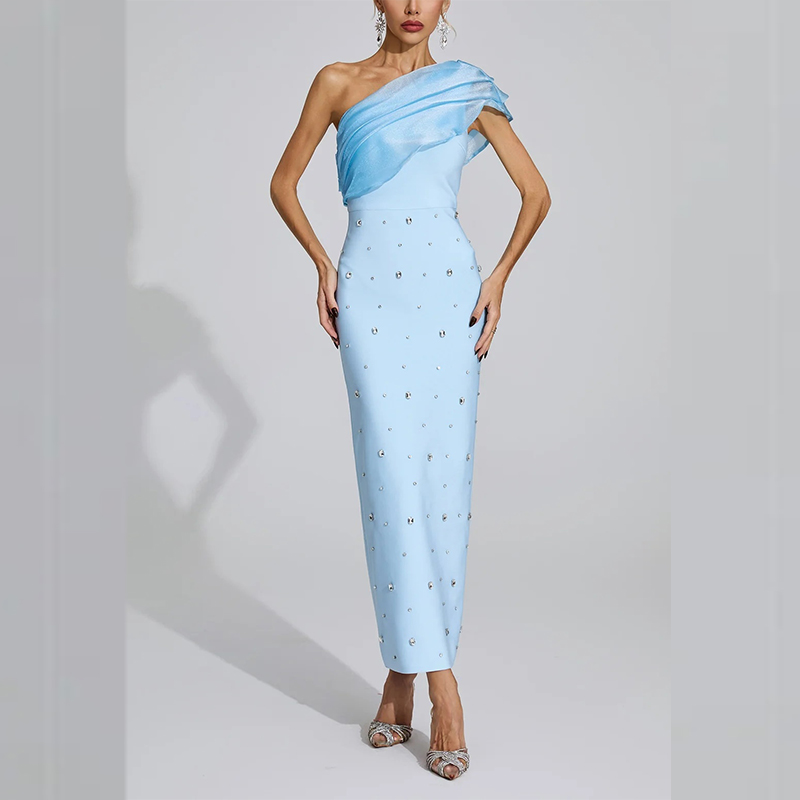 sachin and babi light blue dress Size 8 Teal Empire Waist Chiffon Dress Flowy main image 1