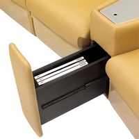 Canapé d'angle inclinable moderne en cuir/tissu performant de haute qualité, couleurs et dimensions personnalisables pour villa, home cinéma, salon