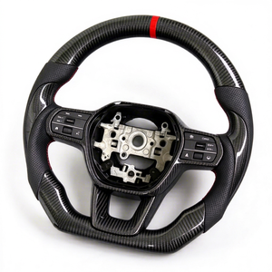 พวงมาลัยคาร์บอนไฟเบอร์สำหรับ Honda CRV HR-V Civic 11th Type R FL5 SI Acura Integra อุปกรณ์ตกแต่งรถยนต์ - Product Image 1