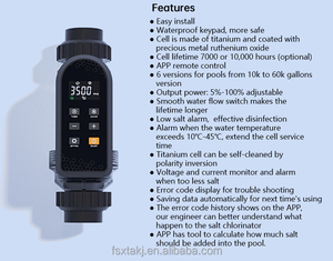 STEPON OEM ODM, 15G/20G/25G/30G/40G/50G, Hoge Kwaliteit Titanium Plaat Zelfreinigende Wifi APP Afstandsbediening Zwembad Zoutchloorapparaat - Product Image 4
