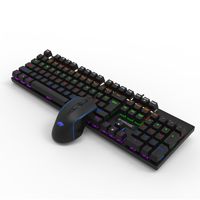 Ensemble clavier souris étanche OEM RGB mécanique 104 touches pour joueurs Interface USB Accessoires informatiques à bas prix