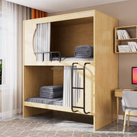 Meubles scolaires, lit superposé au design moderne, lits superposés en bois massif pour dortoir étudiant