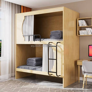 Современные двухъярусные кровати из массива дерева для студенческих общежитий, апартаментов и капсульных отелей для киберспорта - Product Image 4