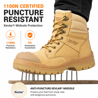 Bottes de travail montantes avec protection de la cheville et embout en acier pour le personnel des usines, des ateliers et des entrepôts industriels lourds