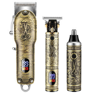 Set de Cortapelos Corporal 3 en 1 de Metal Recargable por USB Kit de Aseo Totalmente Metálico Máquina de Peluquería para Hombres - Product Image 4