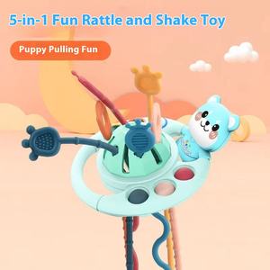 Apprendimento precoce del bambino animale tirare giocattolo dito di plastica e giocattolo masticabile per divertimento educativo - Product Image 6