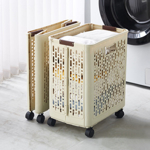Cesto de <span class=keywords><strong>Ropa</strong></span> Plegable de Gran Capacidad, Material PP Blanco Lechoso, con Ruedas, 37x24x44CM, <span class=keywords><strong>para</strong></span> Baño, Estilo de Alta Gama - Product Image 1