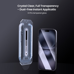 Nillkin bảo hiểm đầy đủ kính cường lực với cập nhật Dễ dàng cài đặt công cụ Bền 9H + kính cho iPhone 16 bảo vệ màn hình - Product Image 2