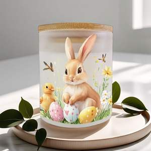 Print Kk 6oz Frosted Glass Jar Scented Candle Customizable Scents Smokeless Lid Valentine's Day Home Decor - Product Image 6