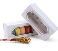 Boîte de rangement en papier couché avec fenêtre et fermeture magnétique pour biscuits, aliments pour animaux, aliments pour bébés, chewing-gums, sushis – Style rustique, recyclé