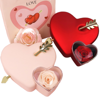 Boîte de rangement à bijoux Sunshine pour la Saint-Valentin, design floral imprimé en forme de cœur, pour piercing unique