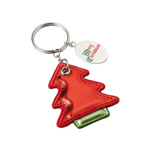 Llavero de madera con forma de árbol de Navidad - Product Image 1