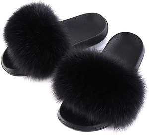 Sandalias con plataforma china para mujer, calzado con plumas de pelo, para casa, venta al por mayor, <span class=keywords><strong>2021</strong></span> - Product Image 3