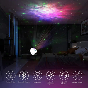 Lámpara de Ambiente de Nebulosa Colorida LED Giratoria con Efecto de Agua Ondulante, Proyector de Cielo Estrellado para Hoteles Modernos - Product Image 4