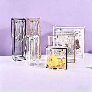 Clear PET <b>Plastic</b> Gift <b>Boxes</b> Custom Logo Transparent Packaging Cases for Gifts and Daily Presents - Product Image 1