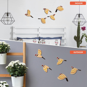 Set de Adornos de Pared de Madera Estilo Rústico Americano con Pájaros, Decoración de Pared con Gorriones Voladores para Interiores de Casa de Campo, Porche y Hogar - Product Image 2