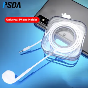 PSDA-Soporte Universal de teléfono móvil para coche, organizador de Cable de bobinado de pared, de goma Nano, multifunción