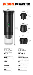 Extracteur de jus semi-automatique 3-en-1 portable électrique OEM en acier inoxydable, compatible voiture, pour voyage en extérieur - Product Image 5