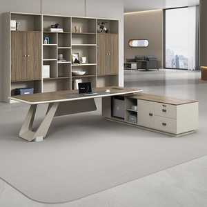 Mesa de oficina moderna de lujo y alta calidad, en forma de muebles de oficina L, mesa de oficina ejecutiva para uso de Director Ejecutivo o gerente, venta al por mayor, 2017 - Product Image 4