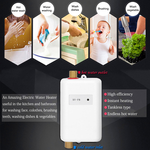 Mini calentador <span class=keywords><strong>de</strong></span> agua eléctrico instantáneo sin tanque ampliamente utilizado seguridad 3000W 110V cocina uso doméstico - Product Image 4