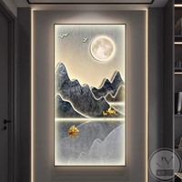 Peinture murale de paysage haute résolution imprimée en héliogravure haut de gamme Jinshan pour salon, couloir, allée, écologique et résistante à l'eau