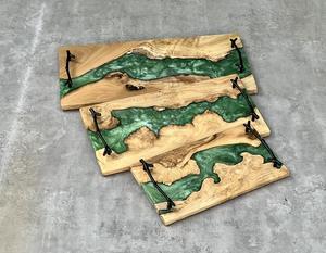 Plateaux et assiettes en bois les plus vendus, artisanat indien, vaisselle, plats à collation, assiettes en bois d'Inde, décoration - Product Image 3