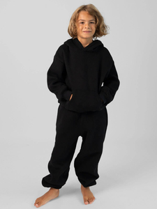 Set Personalizzato di Felpa con Cappuccio e <span class=keywords><strong>Pantaloni</strong></span> in Pile per Bambini, Produzione di Felpe Semplici di Lusso per Bambini - Product Image 4