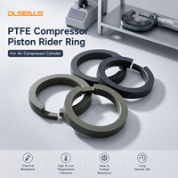 Anneau de piston en PTFE pour compresseur d'air, faible friction, résistant à l'usure, taille personnalisée OEM, fourni par l'usine