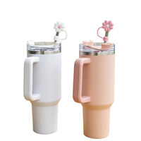 Couvercles de paille en silicone mignons écologiques pour la tasse Stanley Bouchons de paille anti-poussière Pointes de paille réutilisables Couvercles