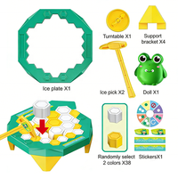 Mini jeu de table brise-glace - Jouet défi de sauvetage de grenouille, jeu éducatif interactif parent-enfant pour 2 à 4 joueurs