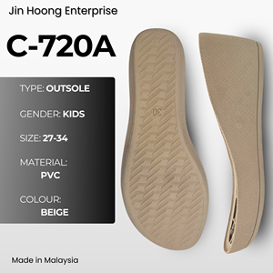 Jin Hoong - Cuñas Ligeras y Duraderas Antideslizantes de PVC C-720A para Niños, Suela Beige Resistente al Agua, 54 mm de Grosor - Product Image 1