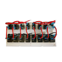 Panneau d'interrupteurs à bascule blanc pour bateau, 8 interrupteurs marche/arrêt, LED bleue, 120 mm, 12-24V, pour caravane